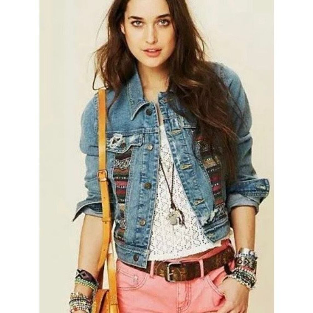 NEW Free People Women’s 0 Baja Denim Jacket